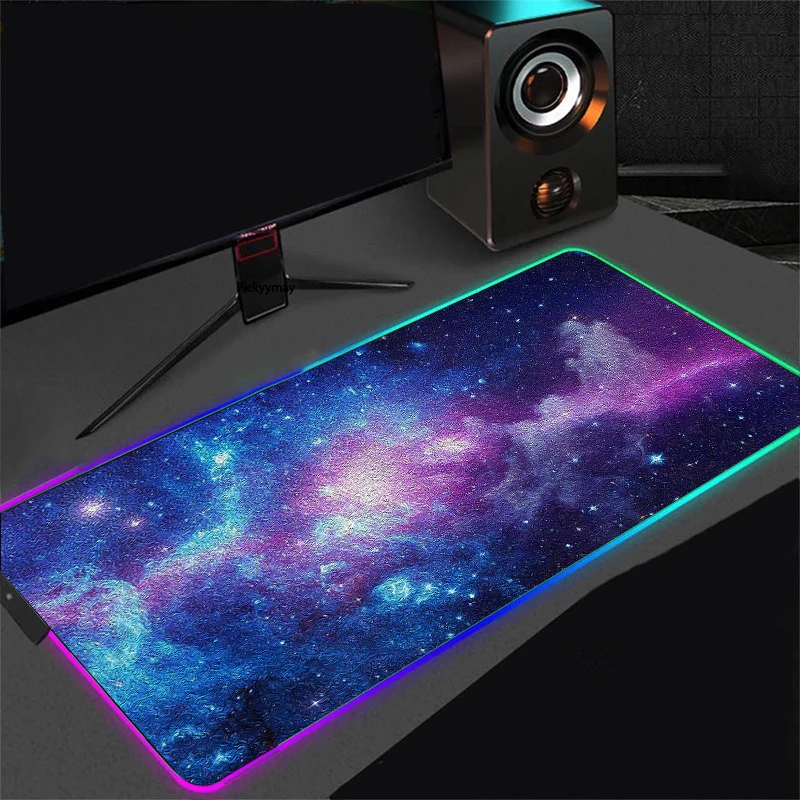 

Blue Star Rgb Mouse Pad XXL Computer Keyboard Carpet Pad Gaming Gamer desk mat japanese mat desk mat mousepad fifine desk mat