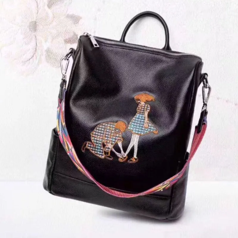 

2022 New Design Women's Bag Leather Bag Backpack Large Capacity High Quality