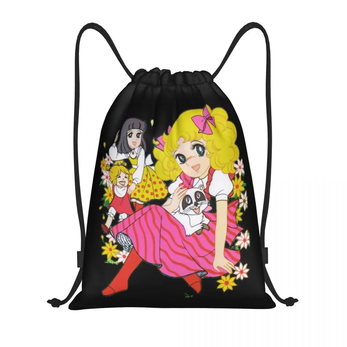 

Candy Candy Drawstring Backpack Sports Gym Bag for Men Women Animated Anime Movies Shopping Sackpack