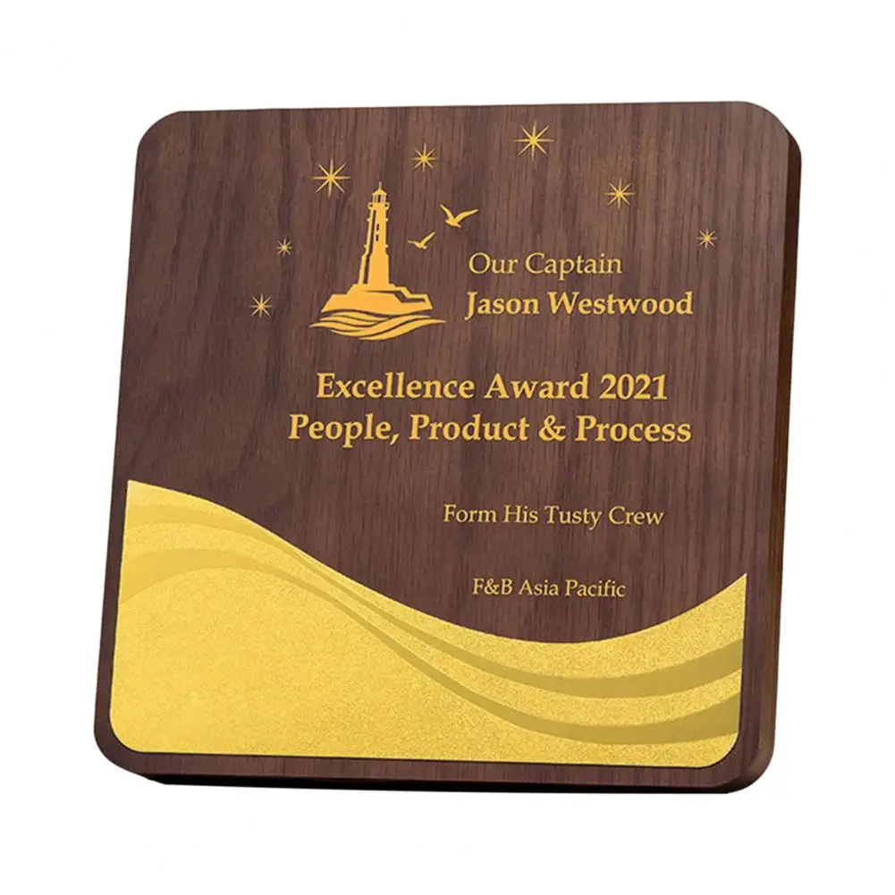 

Useful Medal Plaque Fine Workmanship Home Decor Honor Medal Beech Wood Certificate Honor Plaque for Office Inspired Plaque