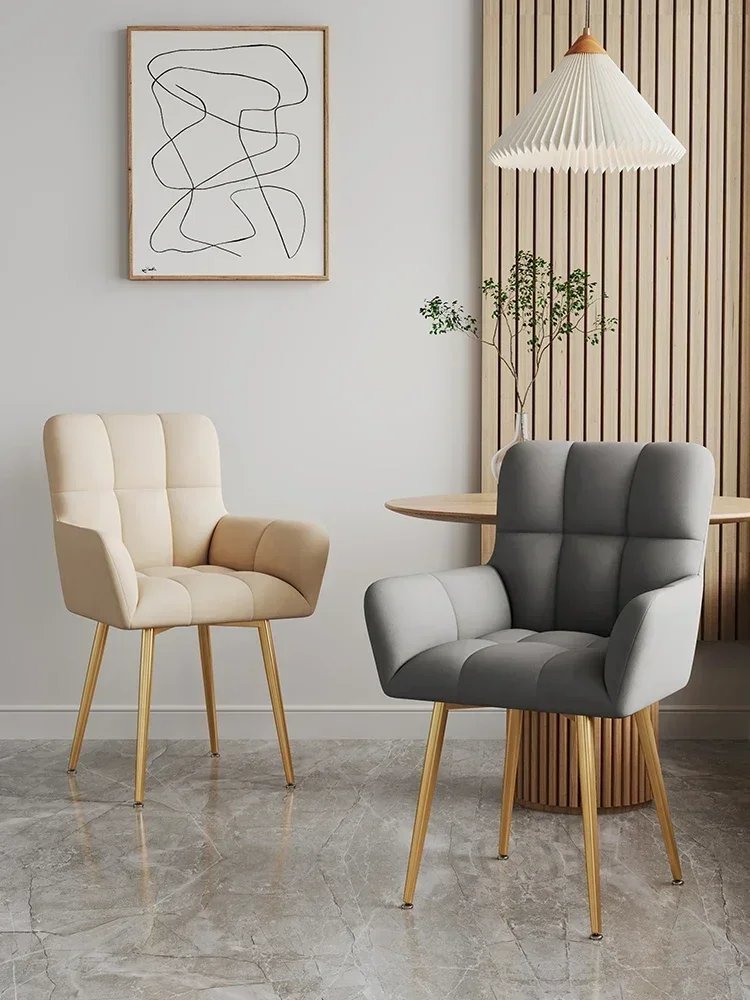 

Nordic Dining Chair Simple Modern Dining Table and Chair 2023 New Leisure Chair Light Luxury Advanced