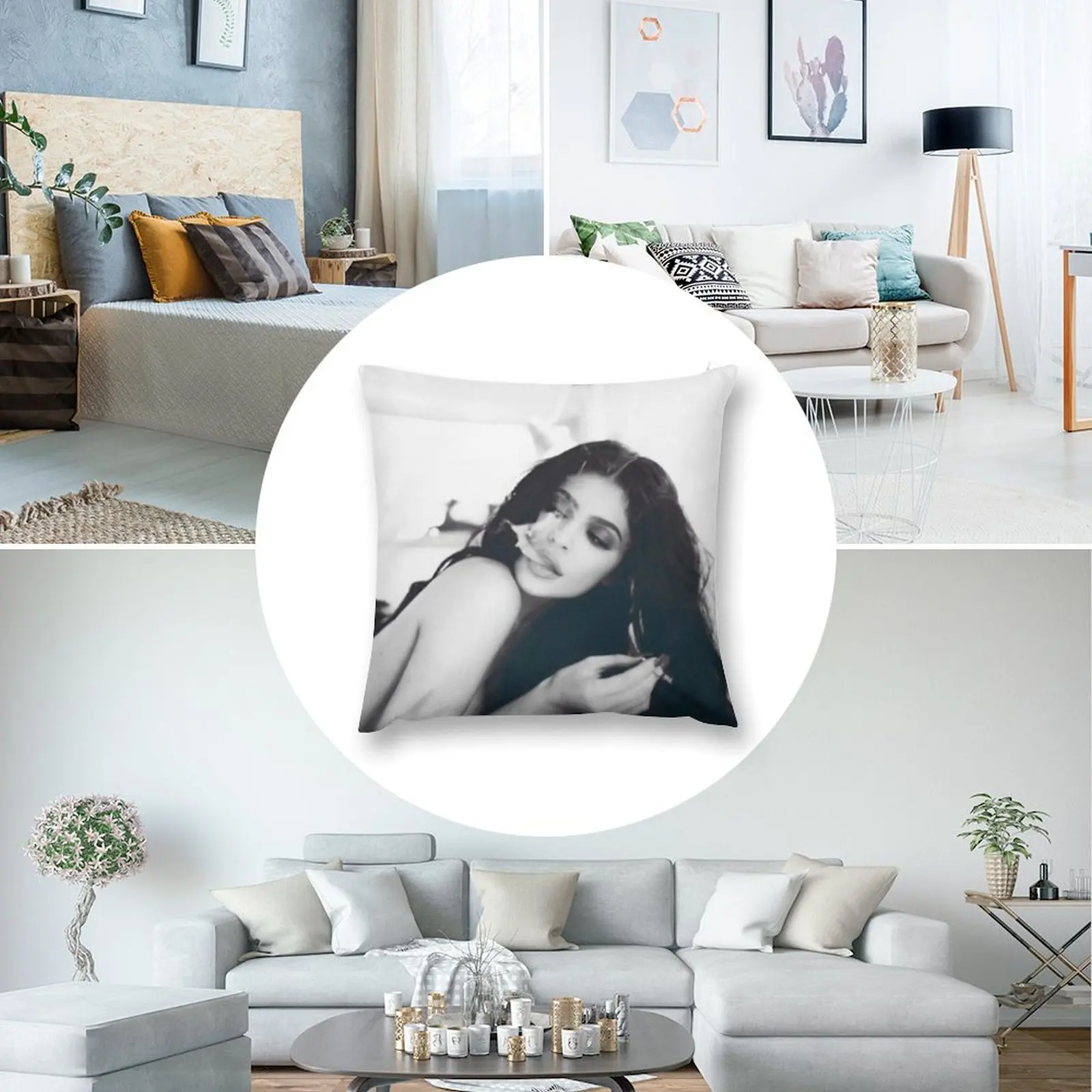 Декоративная подушка Kylie Jenner наволочка рождественские украшения для дома 2025