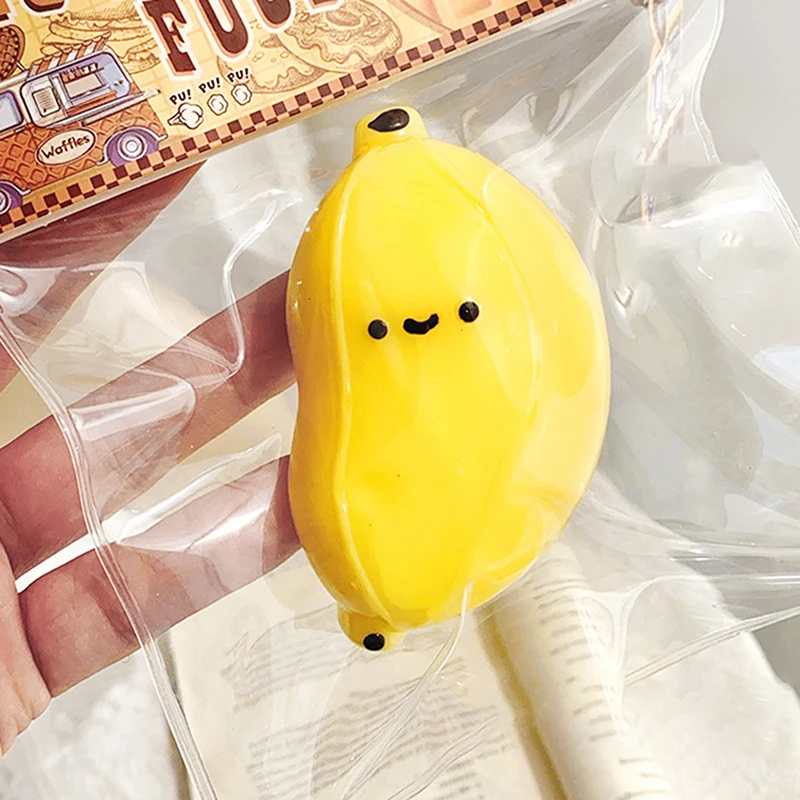 Милая игрушка Shy Chubby Banana TPR с медленным отскоком имитация фруктовых офисов