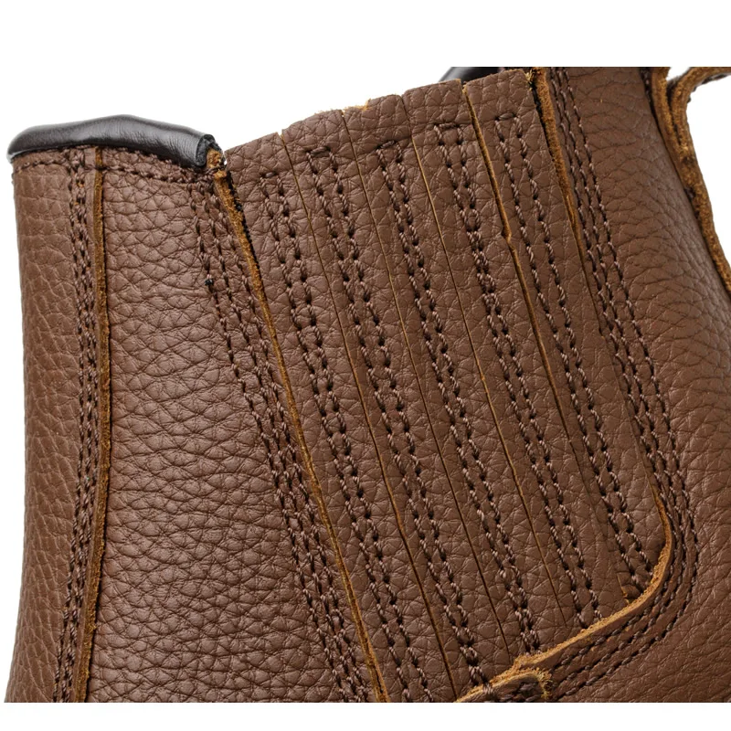 Рабочие защитные ботинки из натуральной кожи для мужчин неразрушаемые goodyear