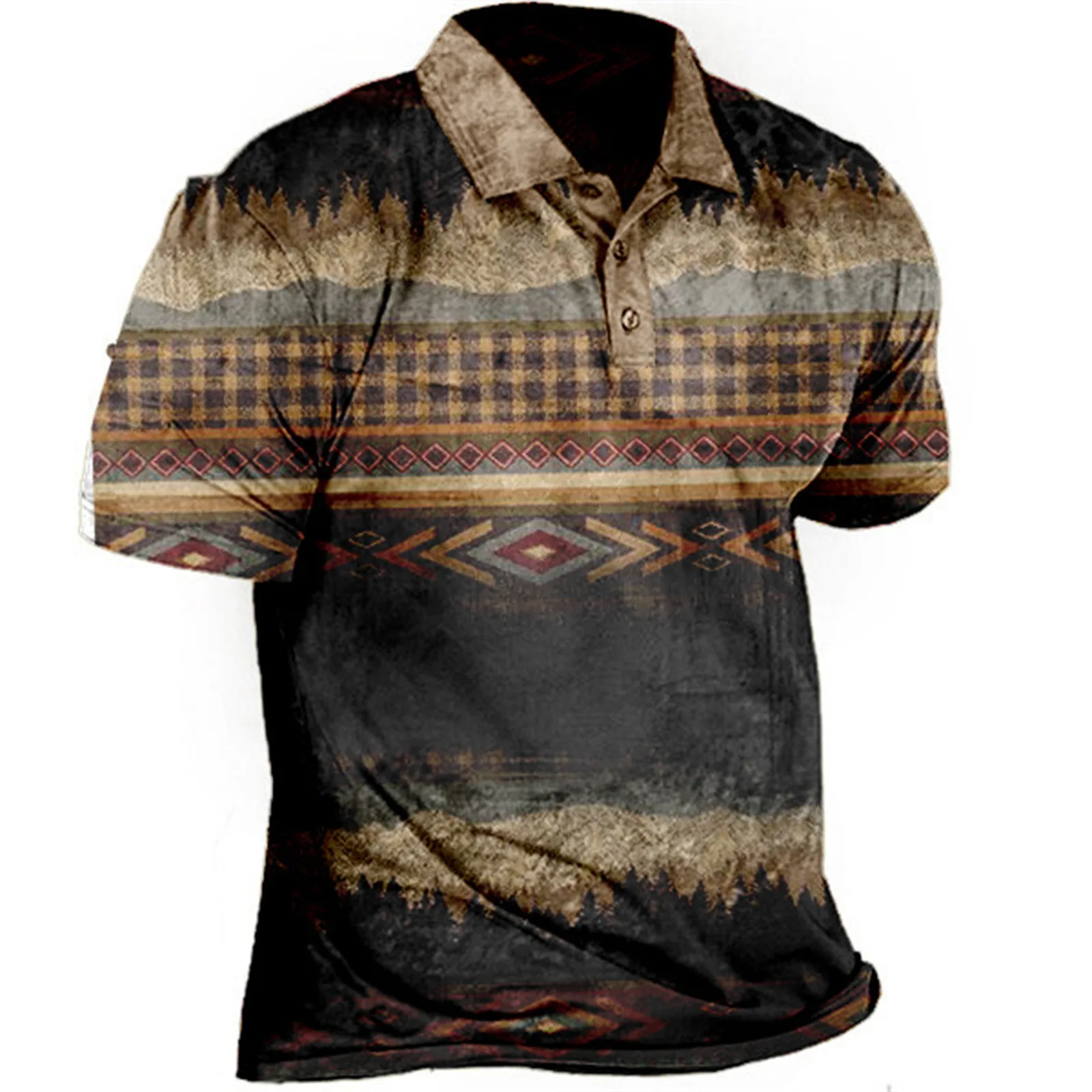 

Men's polo shirt Personalized pattern 3D printing Short sleeved retro fashion trend top Fun casual T-shirt 2023 Summer clothing