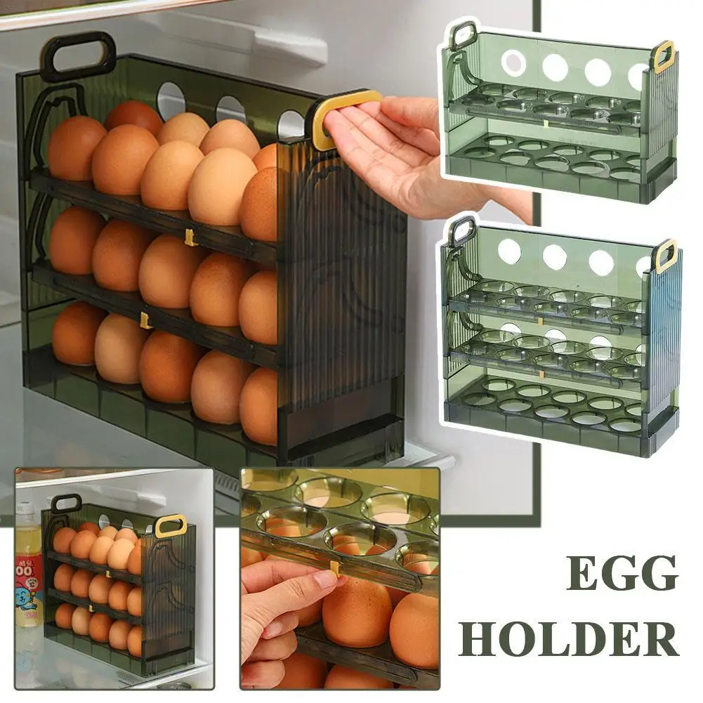 

Egg Holder Storage Box Side Door Of Refrigerator 2 Box Layers Layers/3 Box Flip Storage Egg Kitchen Kitchen Organizer Acces J0F3