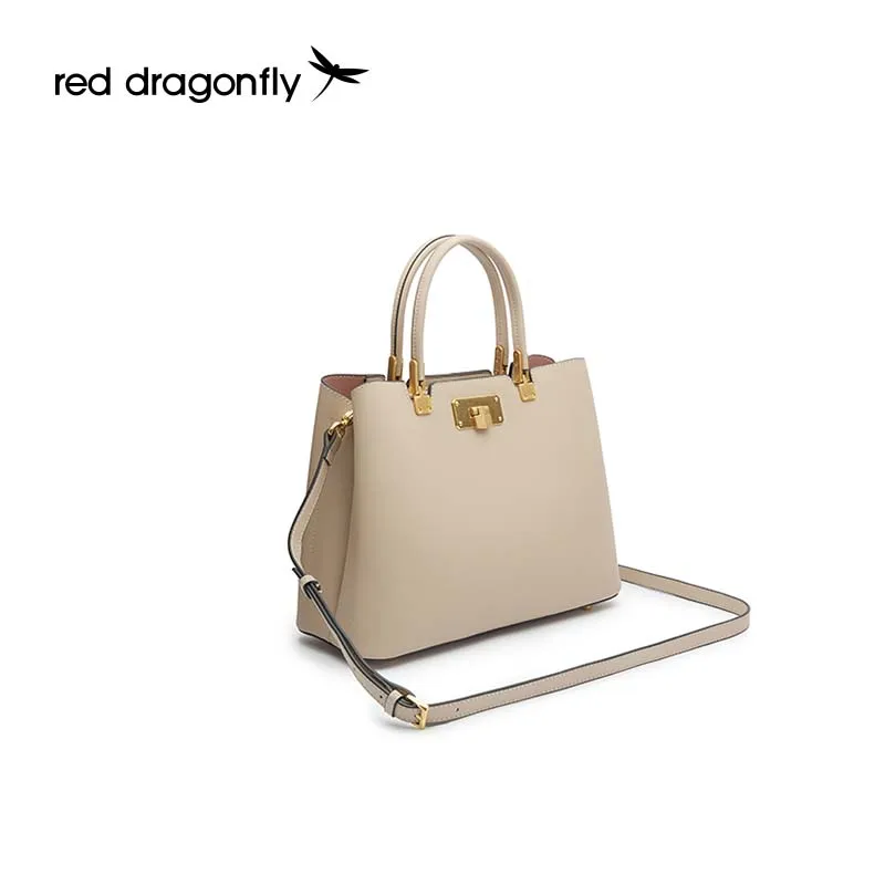 

Red Dragonfly New Kelly Bag Large Capacity Handbag Fashion Messenger Bag Temperament Mom Bag for the Middle-Aged Women