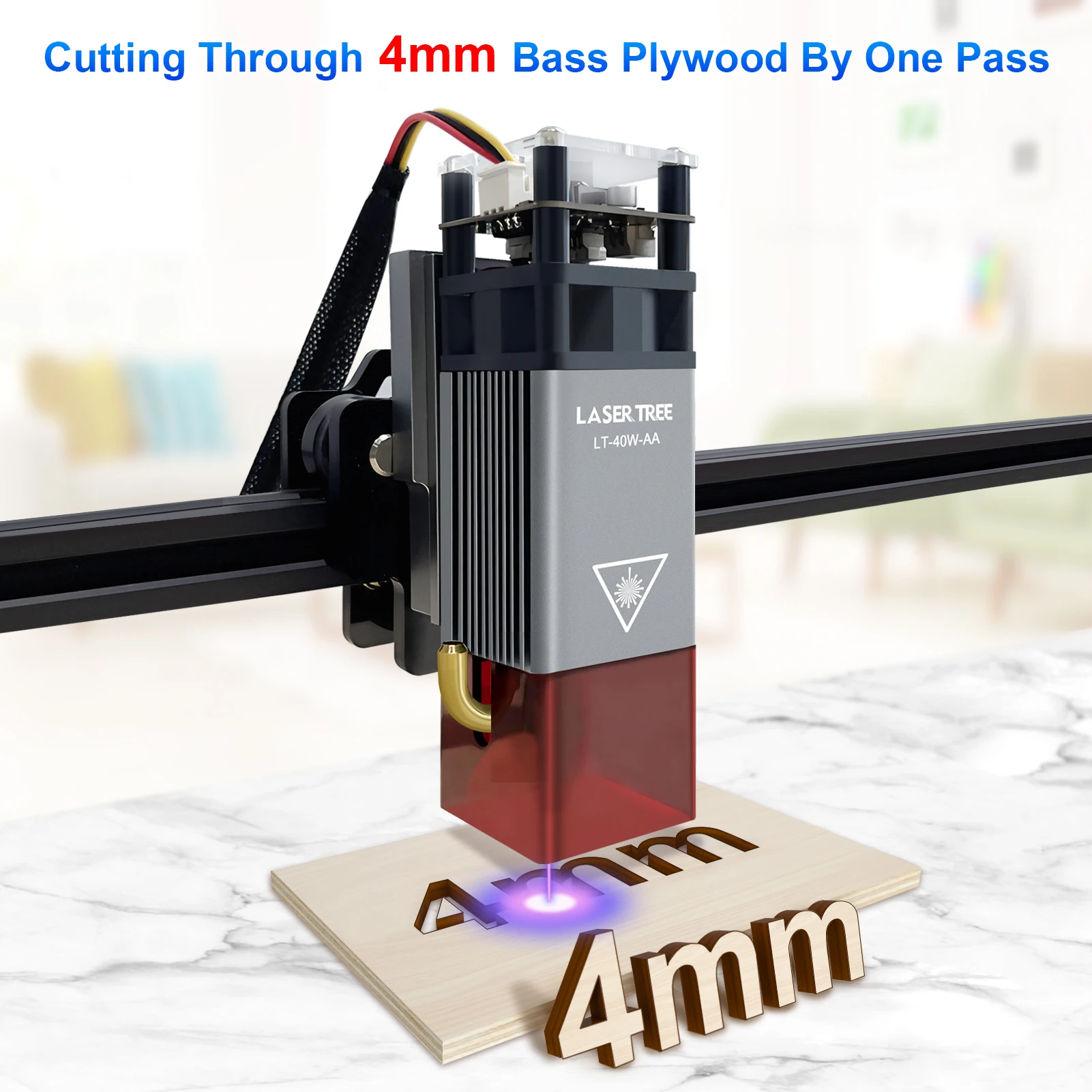 LASER TREE 40W Air Assist Metal Nozzle Laser Head 450nm Blue Light Module for CNC Laser Engraver Wood Cutting DIY Tools enlarge