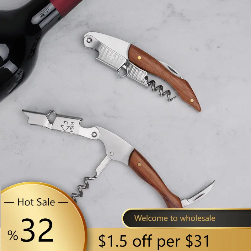 

Wine Opener, Professional Waiters Corkscrew, PU Bag, Bottle Opener and Foil Cutter Gift for Wine Lovers