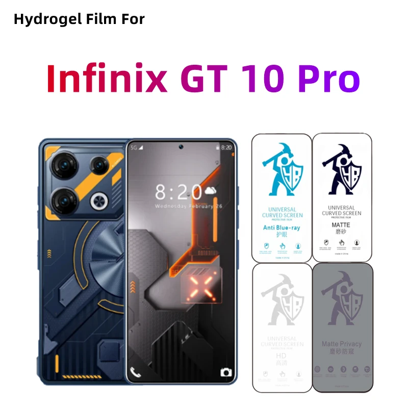 Фото 2 шт. матовая гидрогелевая пленка для Infinix GT 10 Pro HD Защитная пленка для экрана Infinix GT 10 Pro Уход за глазами Конфиденциальность Антишпион Матовая защита №1