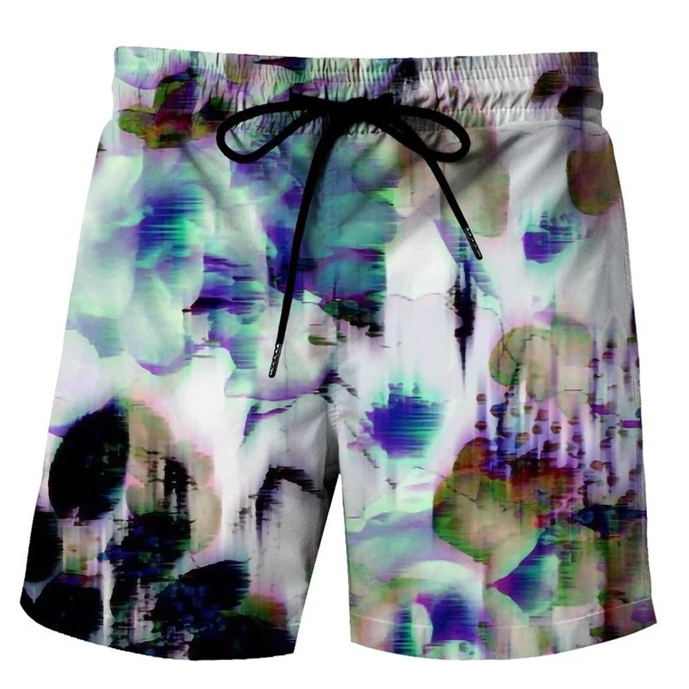 Забавные пляжные шорты с аниме принтом в японском стиле мужские летние цифровым