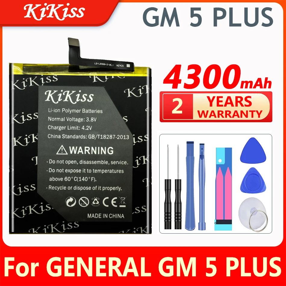 

4300 мАч для смартфона GENERAL GM 5 PLUS, аккумулятор большой емкости 4300 мАч