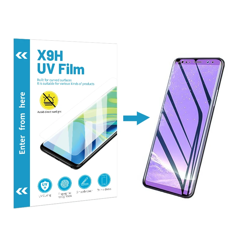 

180*120mm 5H Hardness TUOLI X9H Curing Machine Mobile Phone Universal Hydrogel Sheet Screen Protector UV Curing Film