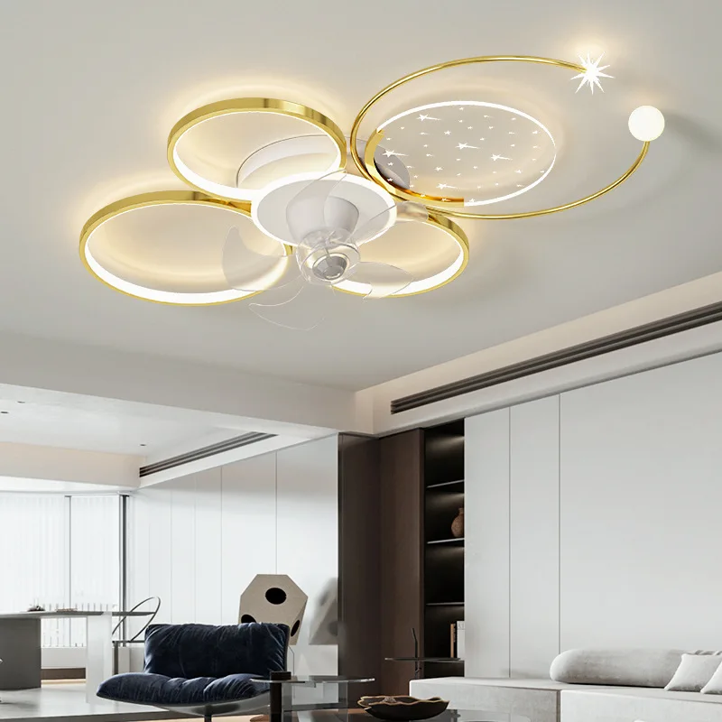 Потолочный вентилятор для гостиной лампа спальни новая орбитальная простой