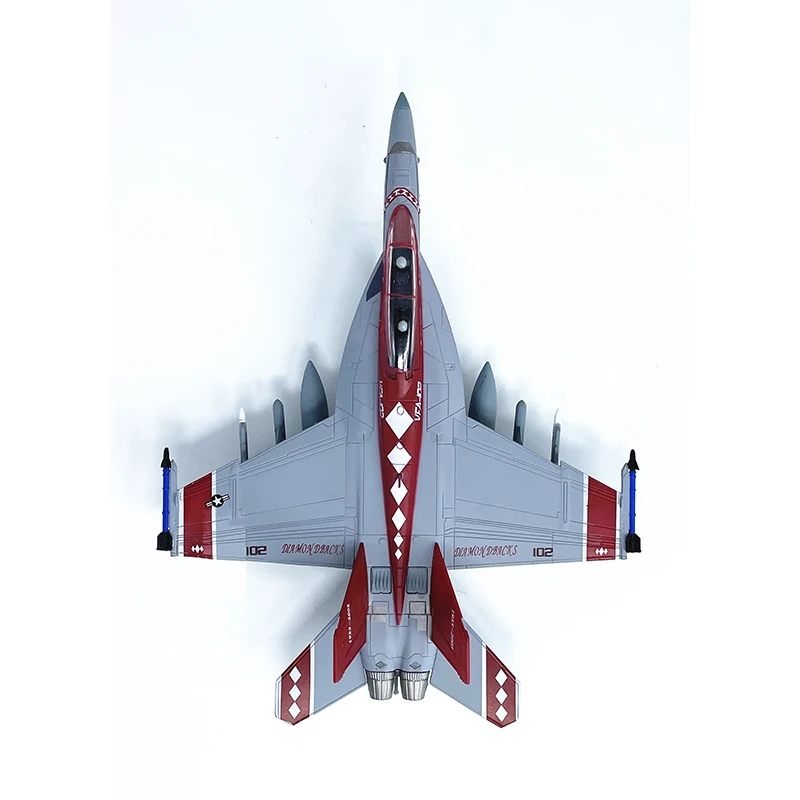 Фото 1:100 модель истребителя США F/A-18 F18, модель VFA-102, готовая модель из сплава №4