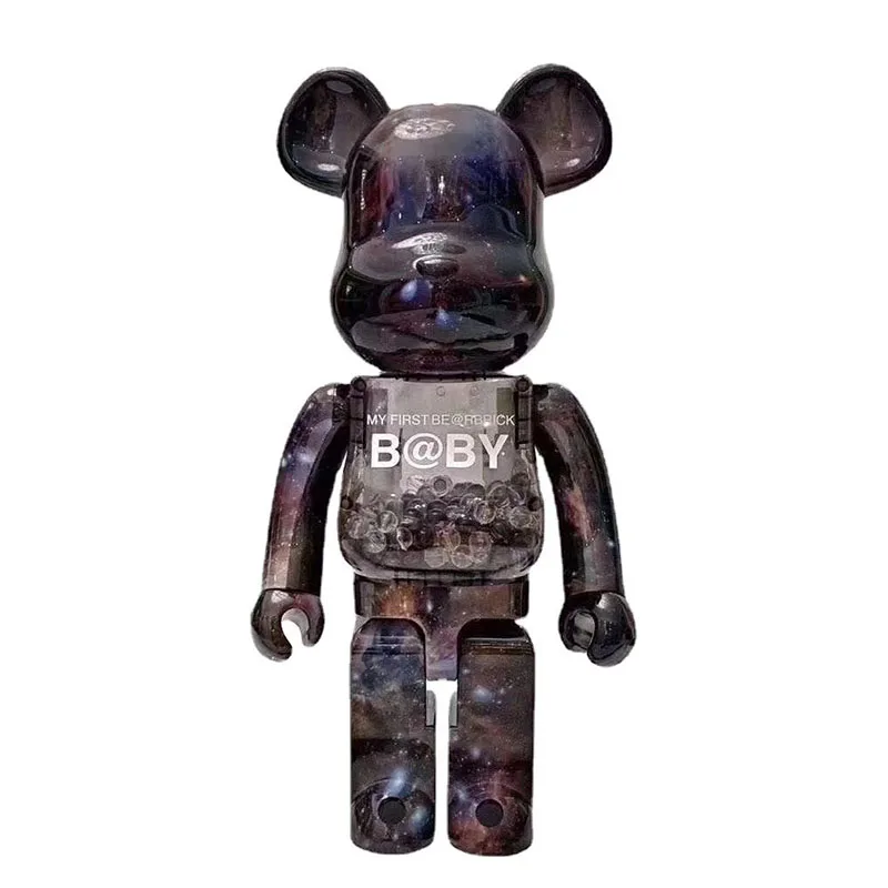 

Bearbricklys 400% 28cm Electroplated Building PVC Action Figures Blocks Bear Models Toys Doll Table Decoration Christmas Gifts