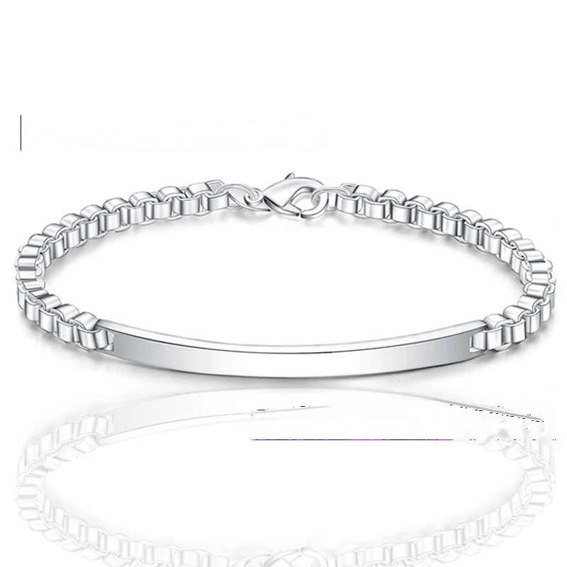 Браслеты из стерлингового серебра 925 пробы для женщин и мужчин ручная работа в