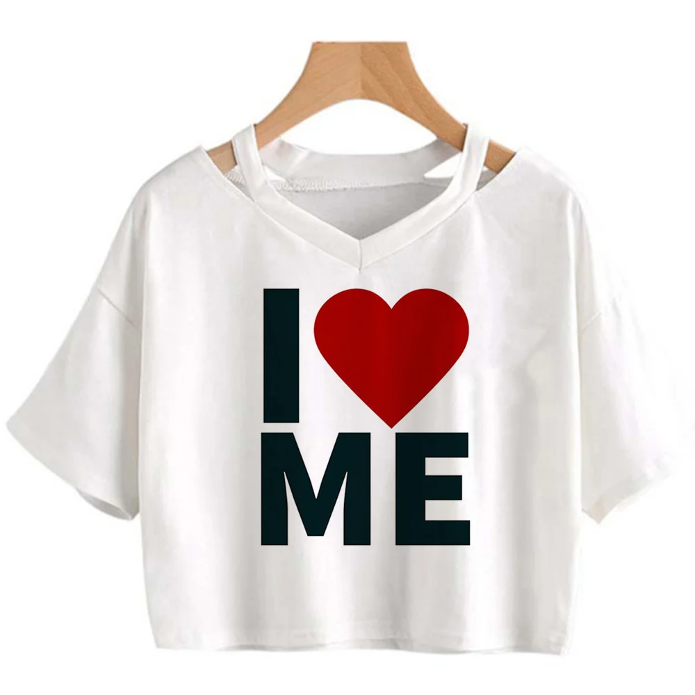 

Кроп-Топ женский с принтом «I LOVE ME», 2000s