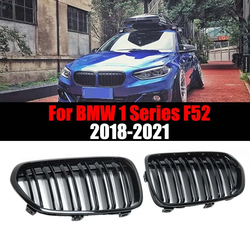 

Car Grills Front Kidney Grille Double Line black For BMW 1 Series F52 2018-2021 118i 120i