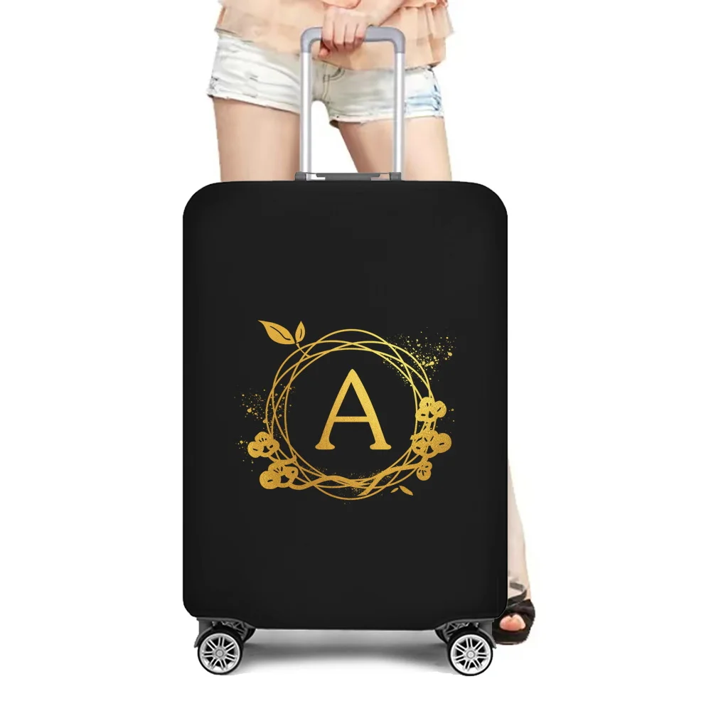 Travel Suitcase Protective Covers Thick Elastic Luggage Cover Protector for 18"-28"Baggage Travel Bag Case Wreath Letter Printed images - 6