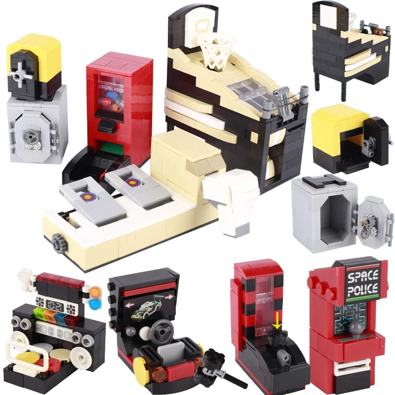Safe Box Treasure Drink Food Consoles Figures Moc Accessories Bricks Toys Boys Gifts