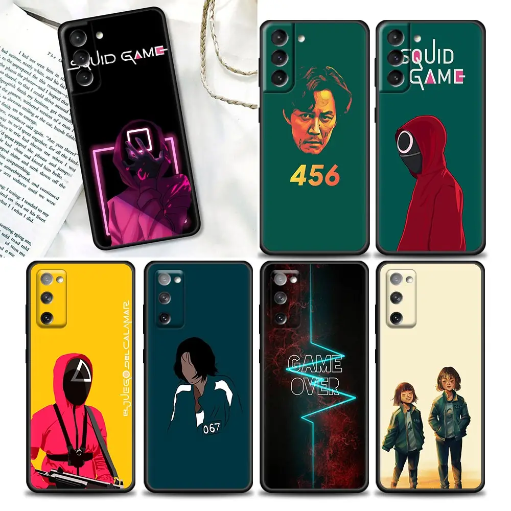 

Phone Case for Samsung Galaxy S22 S7 S8 S9 S10e S21 S20 Fe Plus Ultra 5G Soft Silicone Fundas Coques Case Cover Squid Game Over