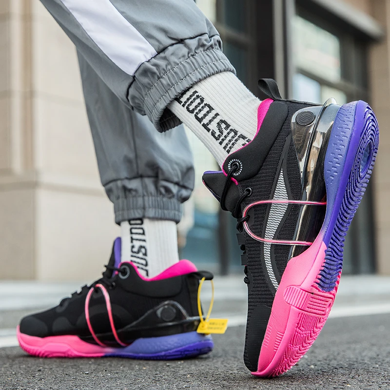 2022 New Basketball Shoes Women Breathable Training Sneakers Non Slip Men Basketball Sneakers Shock-Absorbant Outdoor Trainers