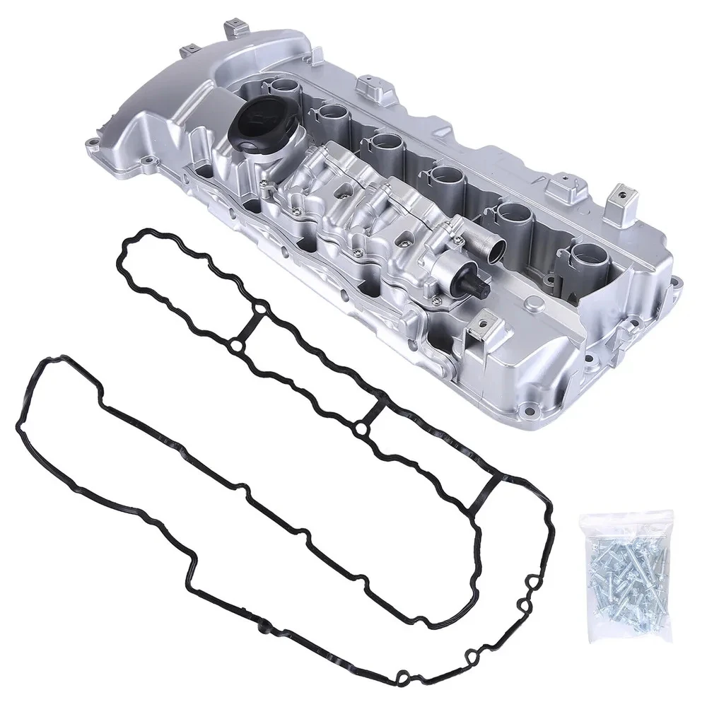 11127565284 Алюминиевая крышка клапана двигателя с комплектом прокладок для Bmw N54 135I 335I