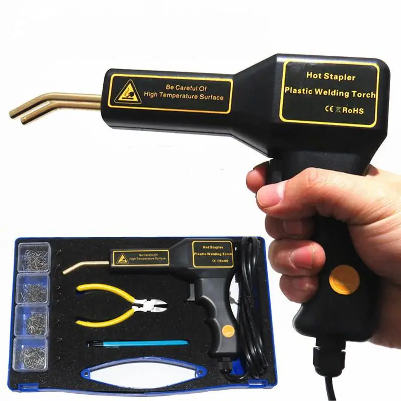 

Ручной пластиковый сварочный аппарат, инструменты для гаража, горячий степлер, машина для степлера, машина для ремонта ПВХ и пластика, горяч...