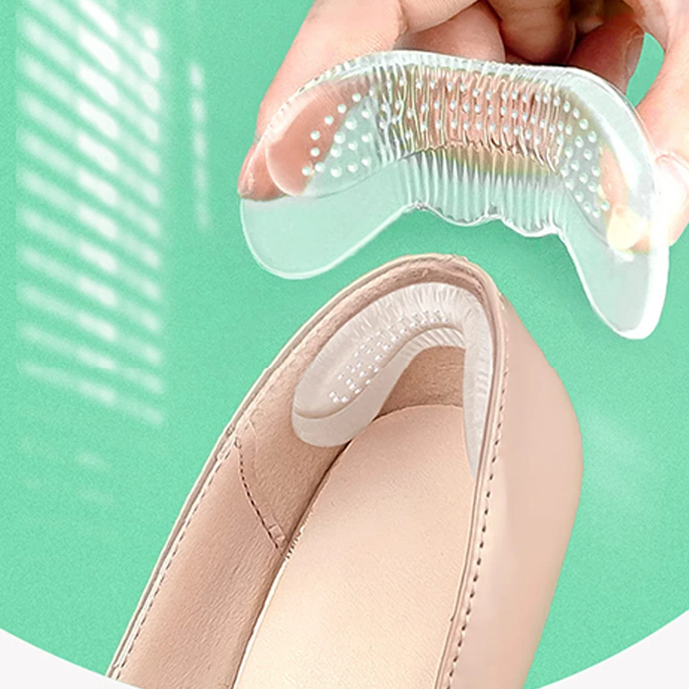 Silicone Gel Heel Pads For High Heels Shoes Inserts Heel Liner Cushion Protector Sticker Insoles For Shoes Foot Pain Relief Pad