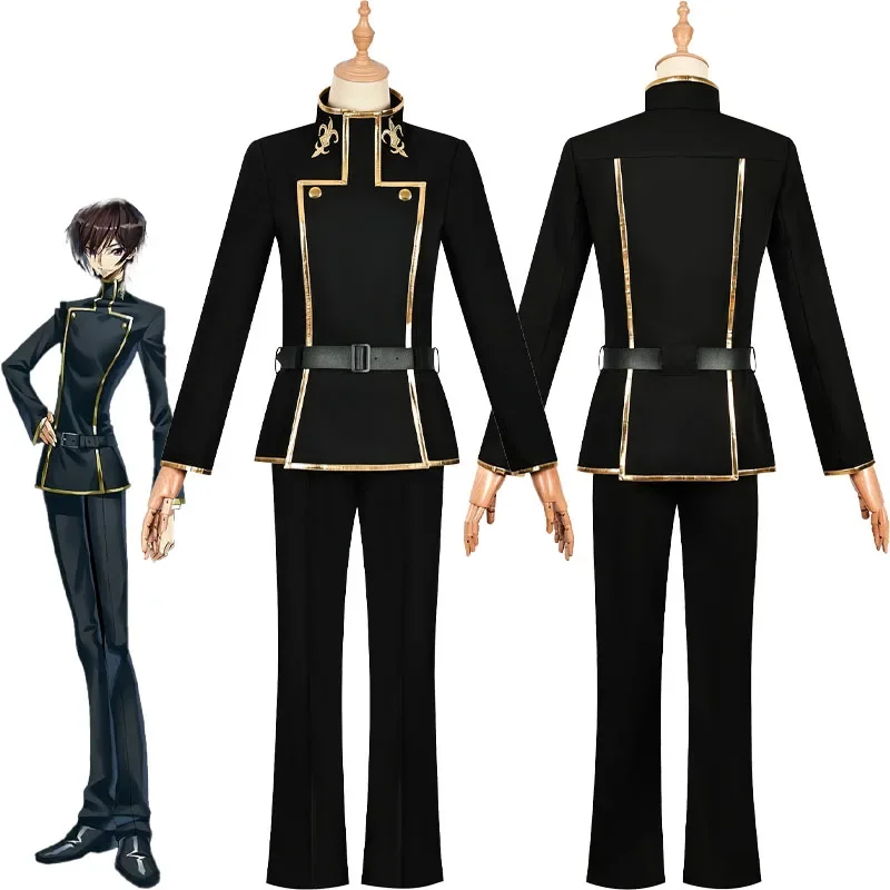 Код Гиас Лелуш Ламперуж Косплей Костюм Черные наряды Рождество Хэллоуин