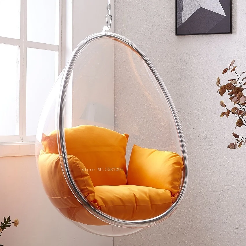 

Bubble Chair Transparent Glider Single Cradle Chairs Indoor Balcony Hanging Basket Chair Swing Rocking Recliner Lounge Chaise