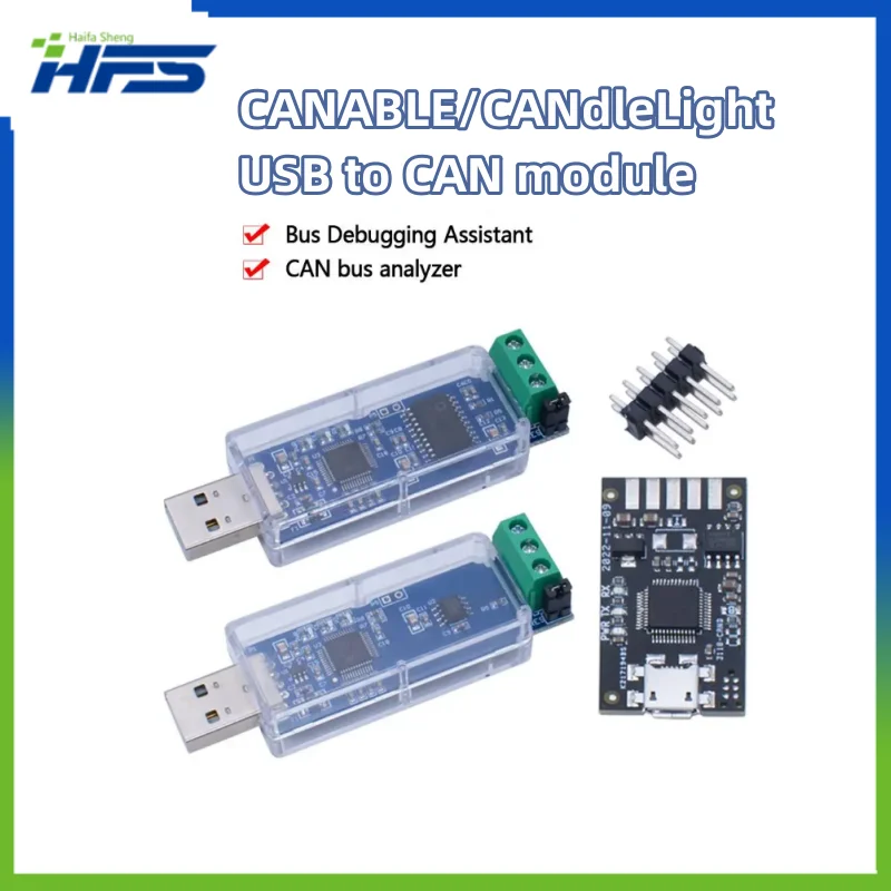 

CAN CAN Analyzer Adapter Debugger Canbus, CandleLight, USB, Fully Isolated, Non-Isolated Version