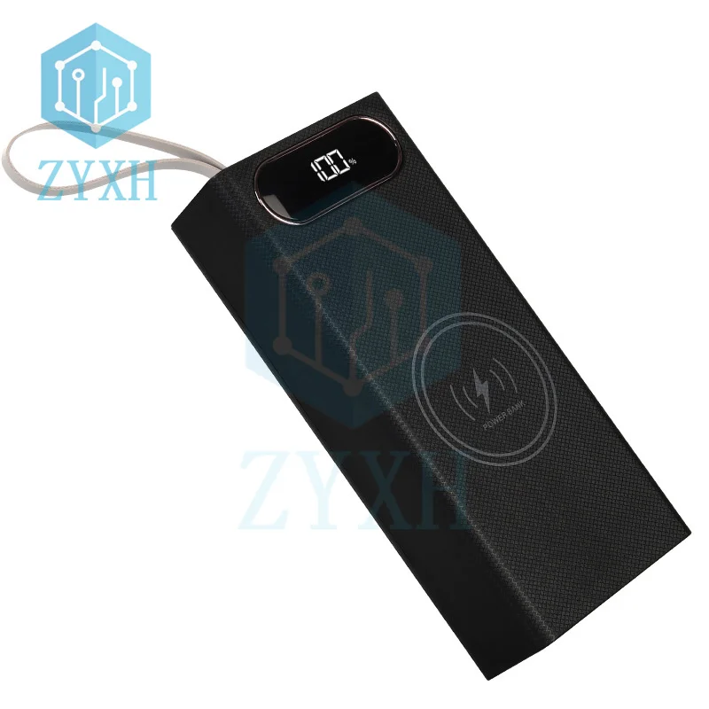 

16*18650 Battery Storage Box PD QC3.0 USB Type C 10W Fast Charge Power Bank DIY Case Wireless Charging 18650 Holder