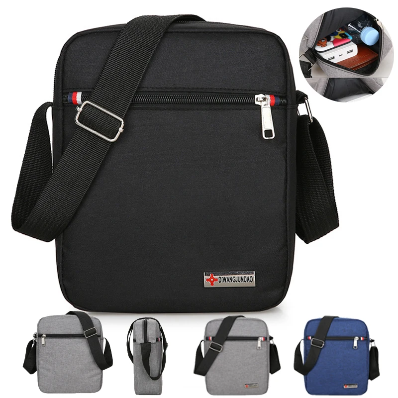 

2022 Men's Bag Fashion Small Canvas Casual Handbags Male Cross Body Shoulder Messenger Bags for Men Purses and Handbags