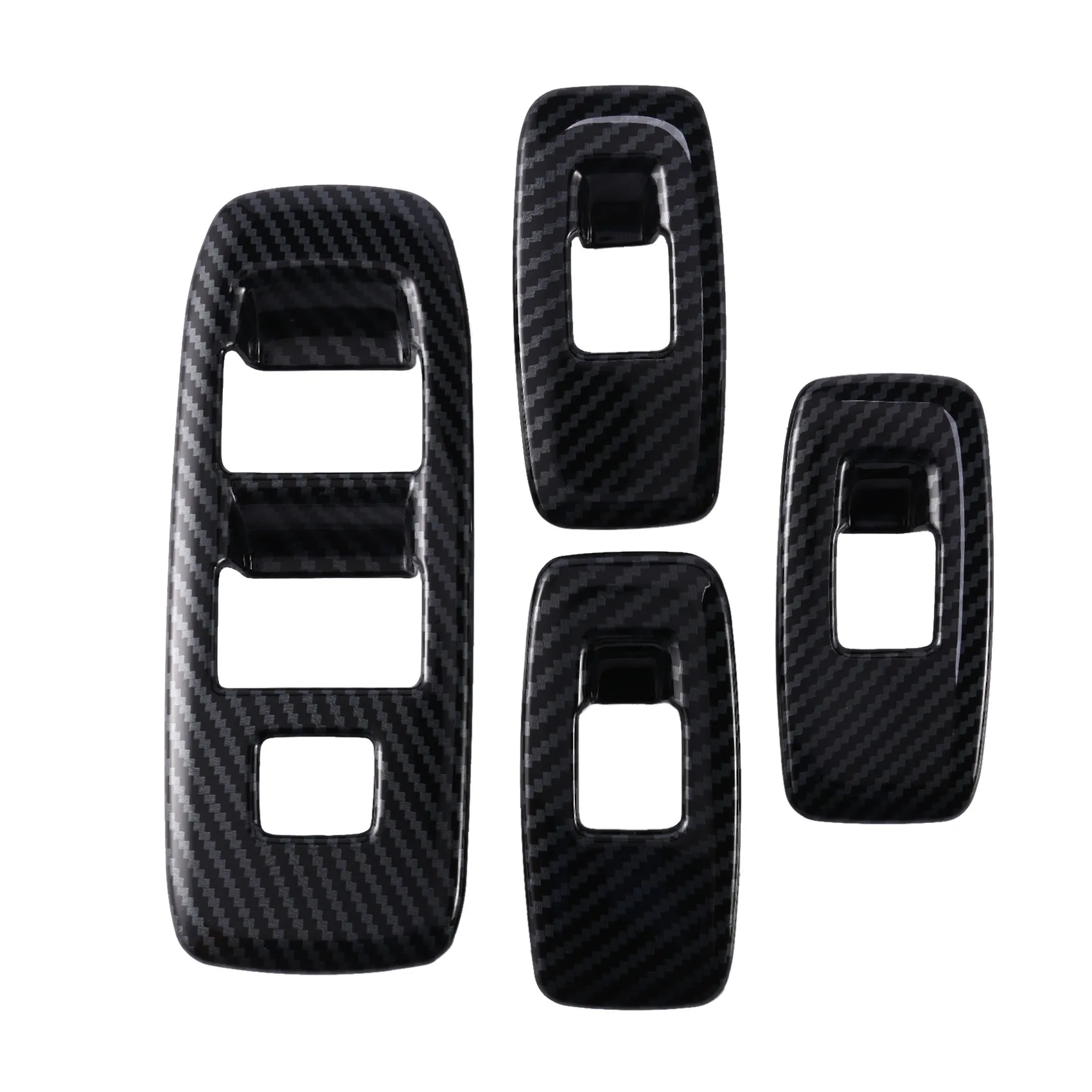 

Carbon Fiber Window Lift Switch Panel Cover Trim Inner Door Armrest Protection for Ford Ranger / Everest 2015-2021