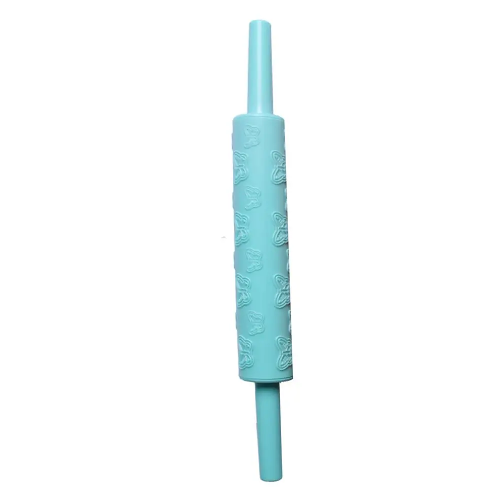 

Heart Flower Pattern Rolling Pin Baking Cookies Biscuits Fondant Dough Roller PP Non-Stick Rolling Pin Embossing Mold DIY Baking