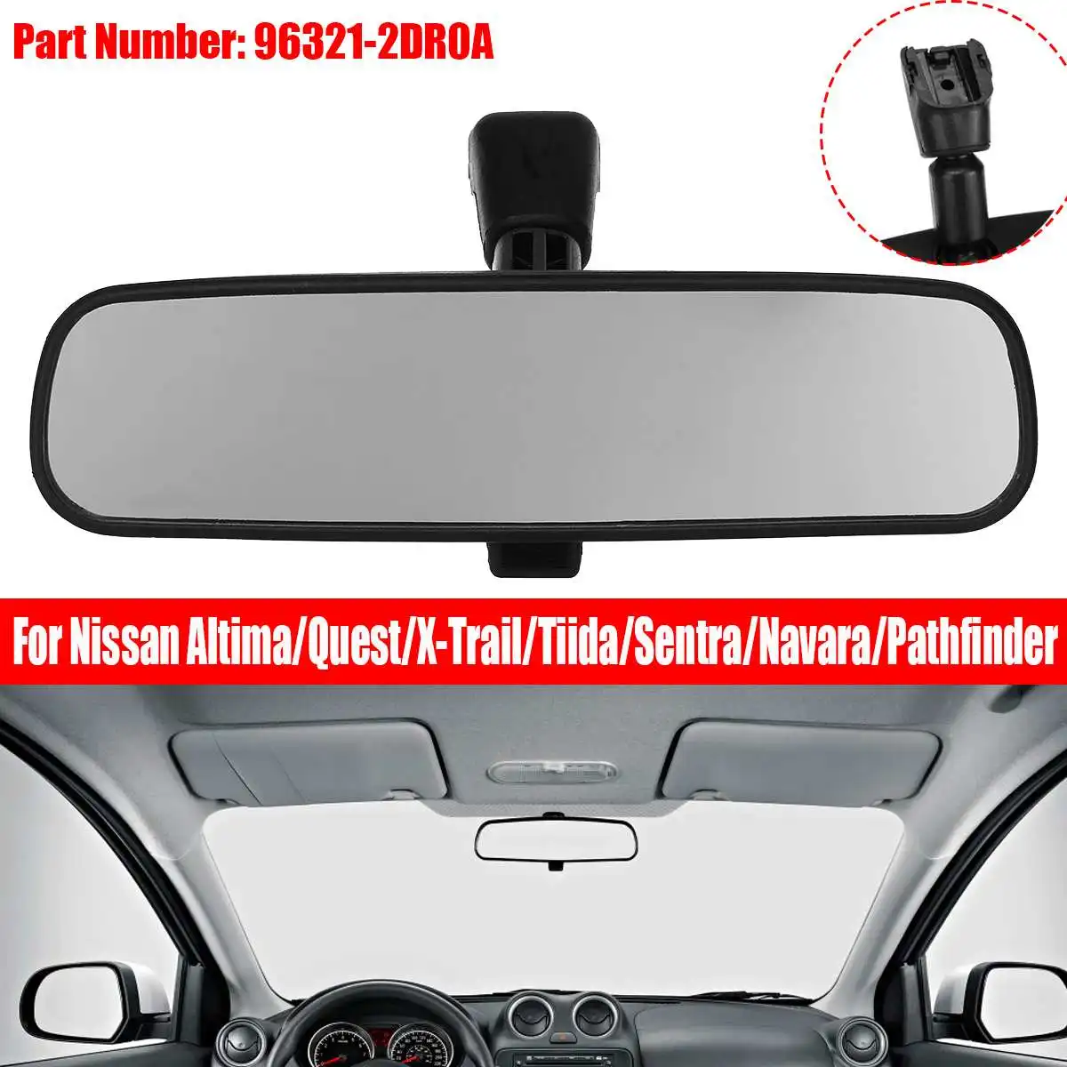 

Interior Rear View Mirror Car Mirror Auto Mirror Accessories for Nissan Fairlady Navara Rogue X-Trail Auto Car Accessories