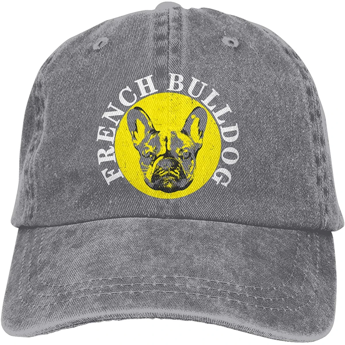 

Hats For Women French Bulldog Sports Denim Cap Adjustable Unisex Plain Baseball Cowboy Hat