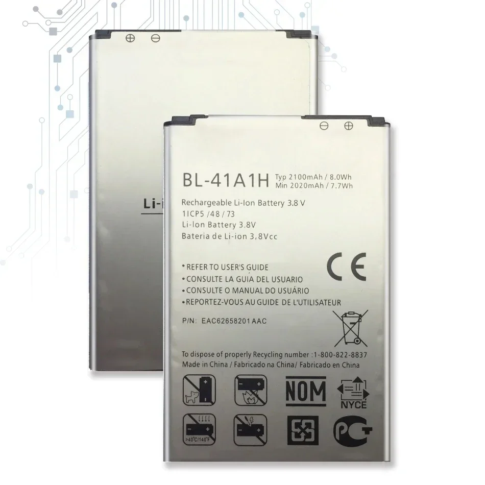 Аккумулятор для мобильного телефона 2100 мАч LG Optimus F60 MS395 D390N Tribute VS810PP Transpyre LS660 BL 41A1H