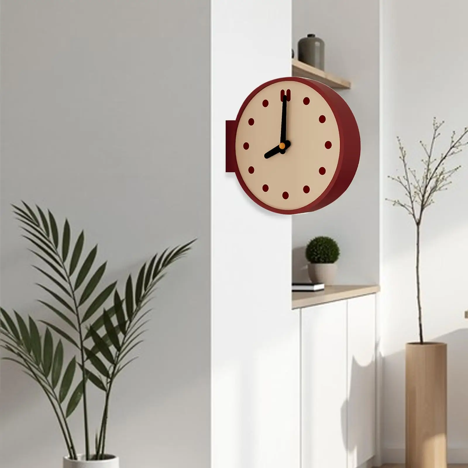 Corner Wall Clock Tabletop Clock Decorative Modern Watch Craft Art Stylish