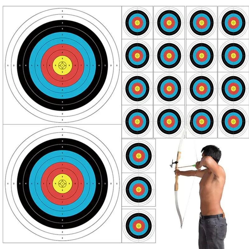 

20 шт. бумажных тренировочных целей, портативные утолщенные неотражающие компактные Охотничьи Аксессуары для помещений и улицы