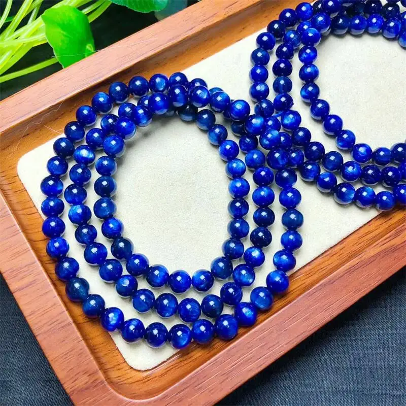 

6mm Natural Kyanite Multiple Circles Bracelet Healing Fashion Reiki Crystal Man Woman Fengshui Jewelry Birthday Gift 1pcs
