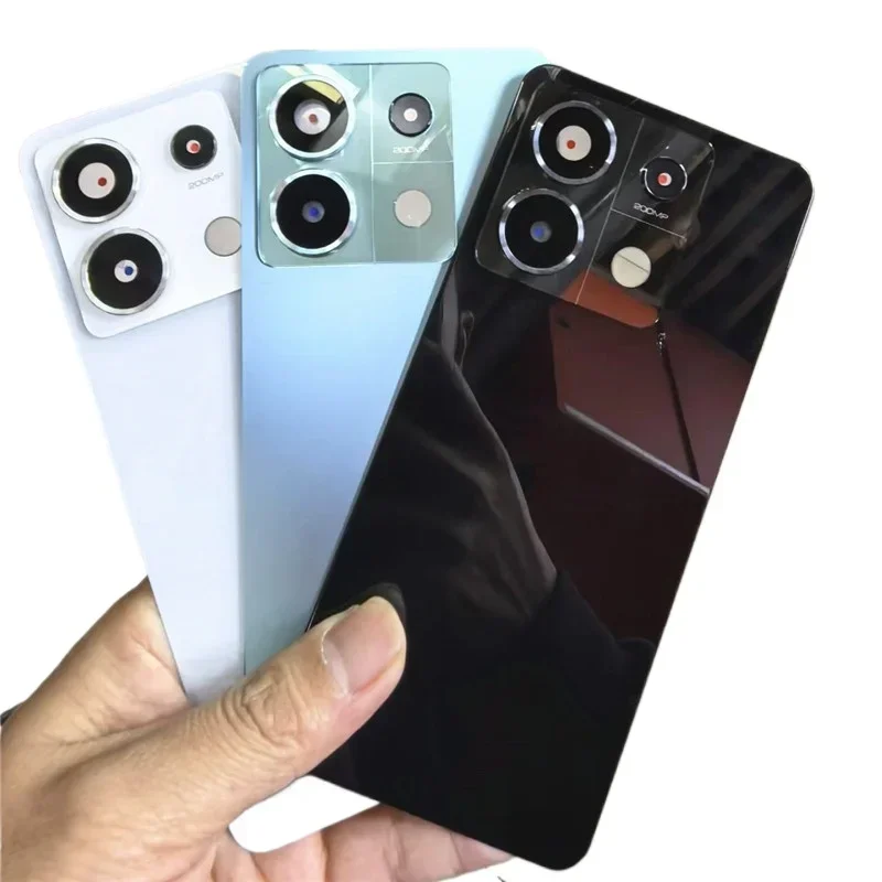 Для Redmi Note 13 Pro 5G крышка батарейного отсека задняя стеклянная панель задний корпус