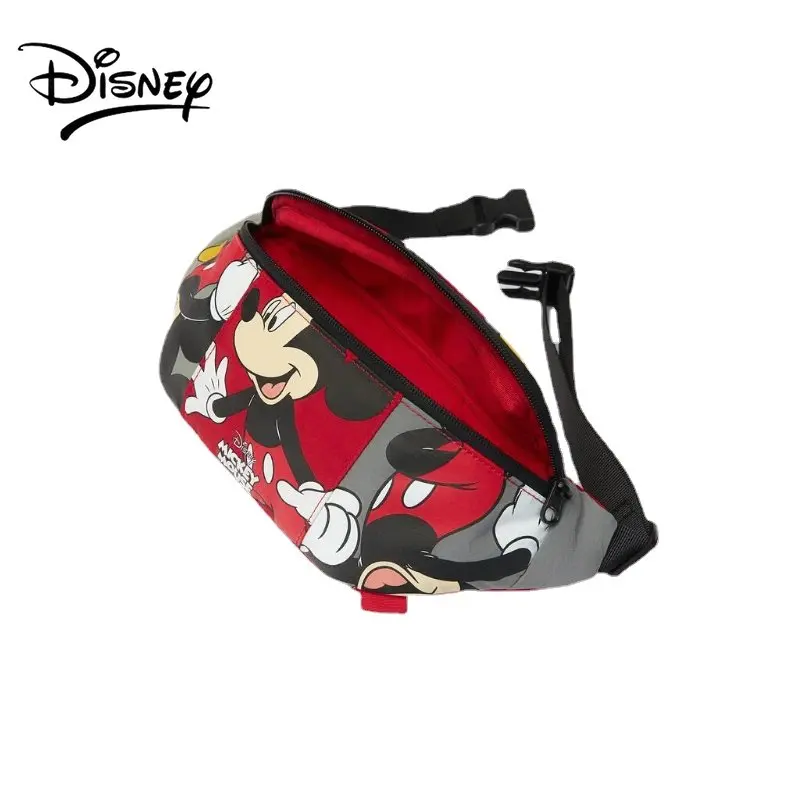 Disney Mickey Mouse Chest Bag for Boys and Girls Blue Green Stitching Cute Print Coin Purse Ladies Mickey Mouse Shopping Bag