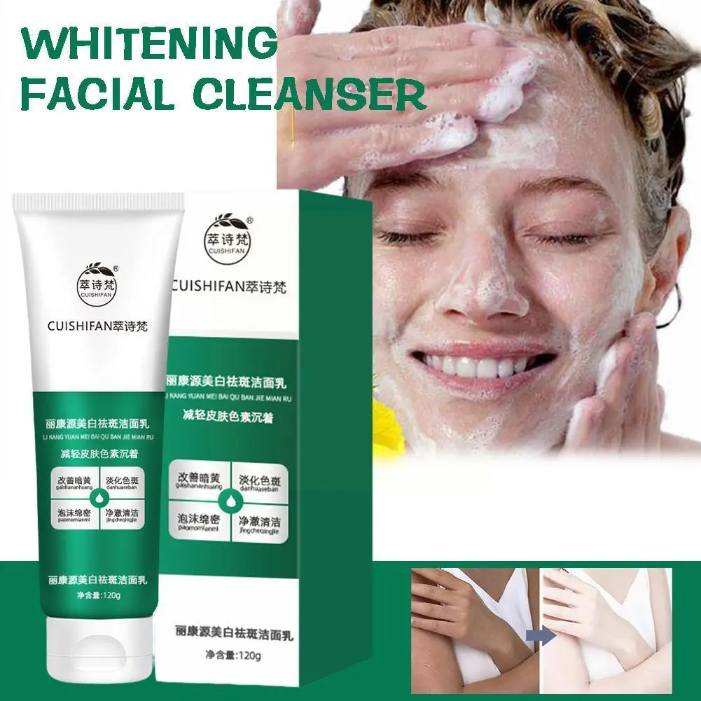 

Cuishifan Whitening And Freckle Facial Cleanser Face Soothing Foam Oil Dark Control Wash Fad Pores Gentle Cleansing Shrink F2Y0