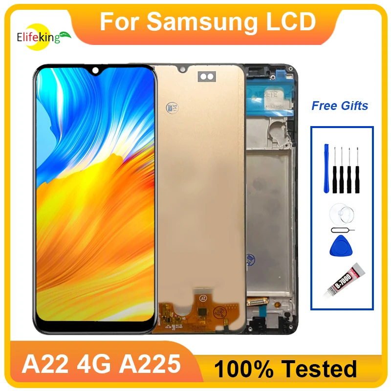 

Экран для Samsung Galaxy A22 4G A225, ЖК-дисплей, экран SM-A225F/DS, сенсорная панель, дигитайзер в сборе, замена, ремонт