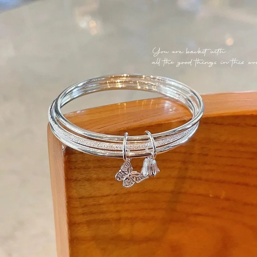 Женский посеребренный браслет Три жизни три мира нишевый подарок на день дружбы