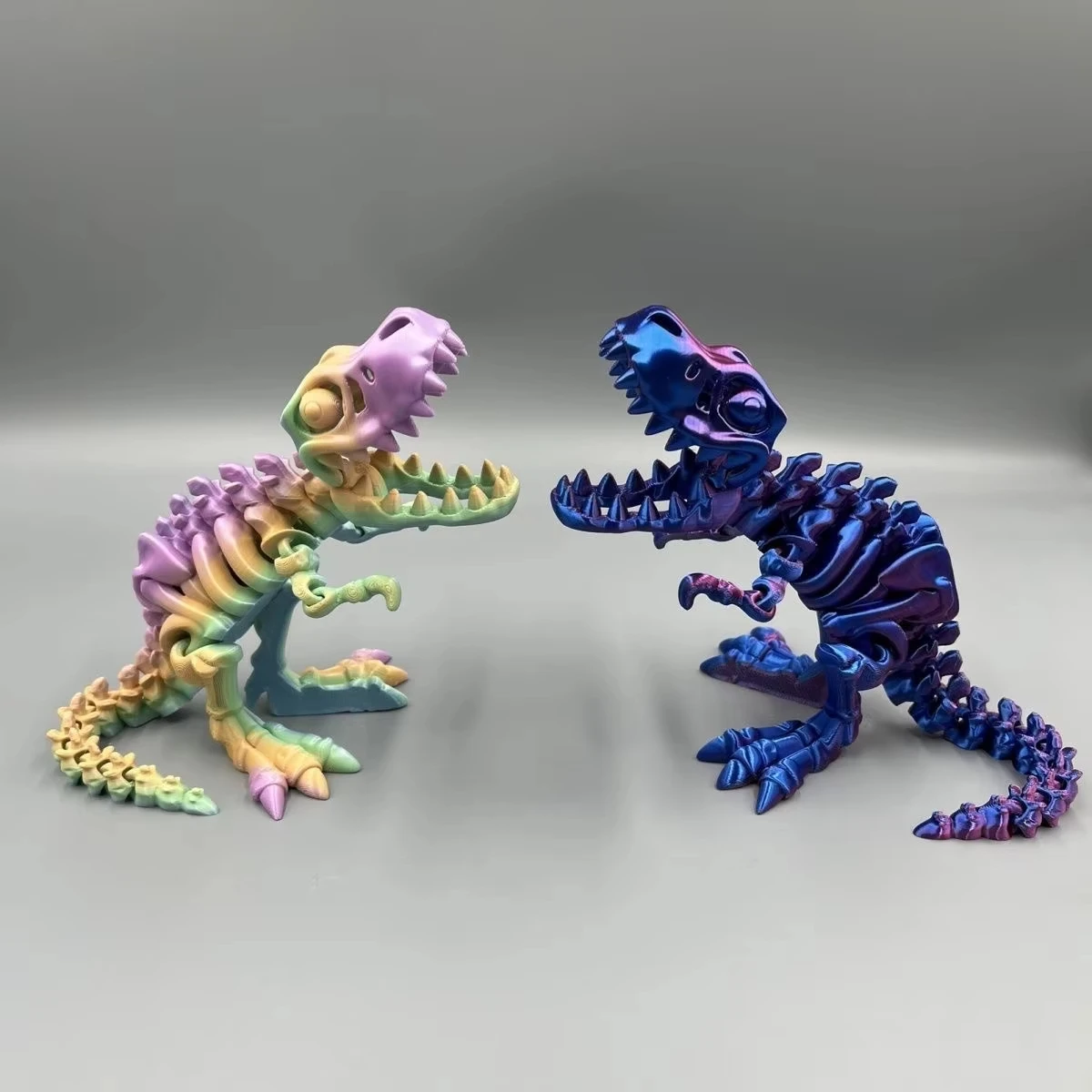 Фото 3D печатный набор драконов, модель для рукоделия, украшение, игрушка-непоседа, вращающийся скелет тираннозавра Рекса, динозавра, подарок для детей, дни рождения №1