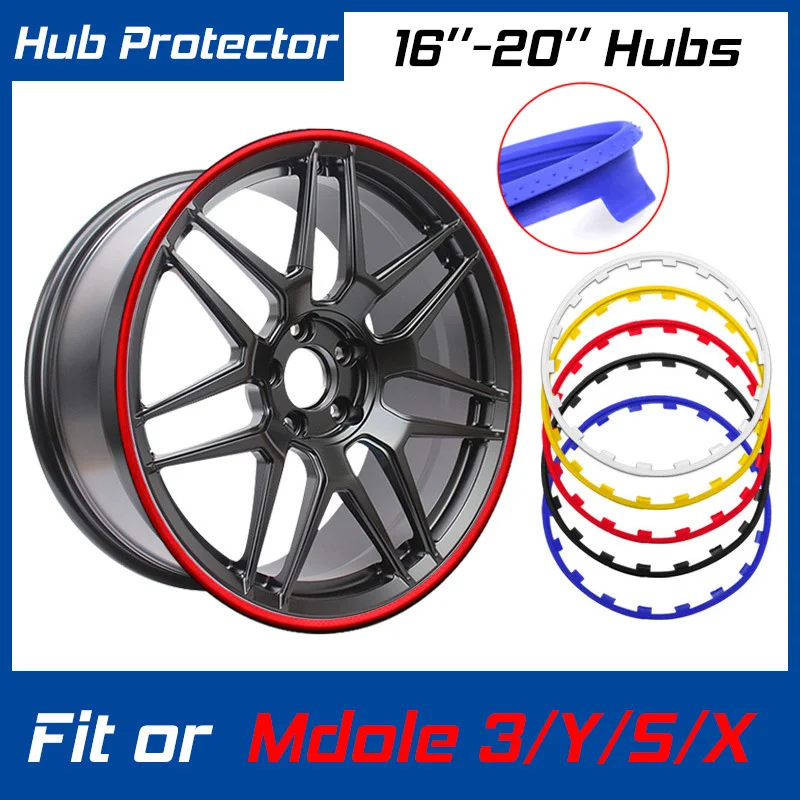 

4pcs Universal Nylon Fiber Car Wheel Hub Scratch-proof Protective Ring Wheel Rims Protectors